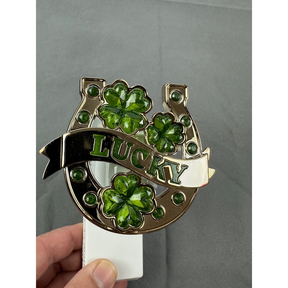 Bath & Body Works Lucky FOUR LEAF CLOVER Horseshoe Nightlight Wallflower NEW - Picture 5 of 5